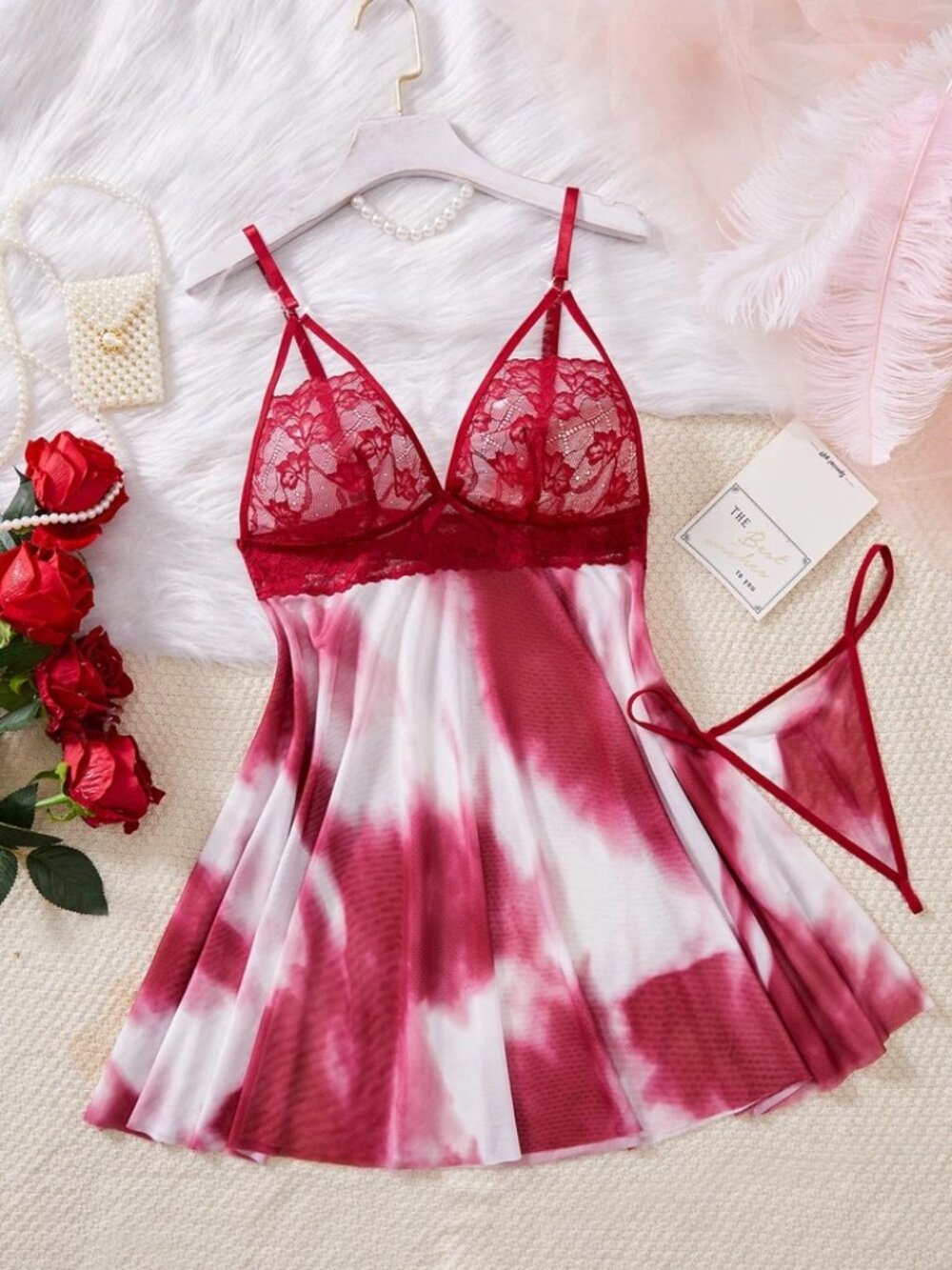 Women's Sexy-Lingerie Babydoll G-string Sleepwear Underwear Lace Dress Nightwear